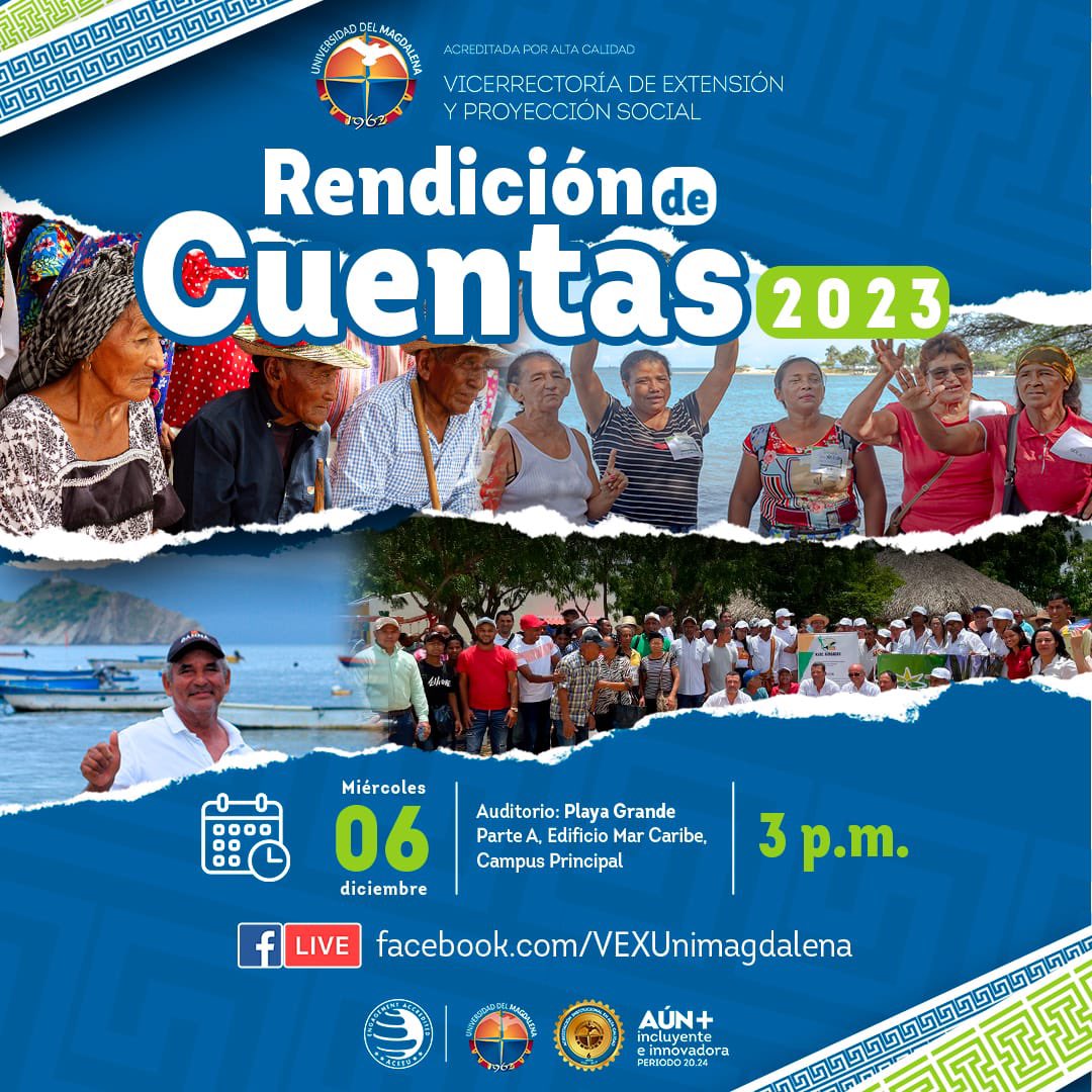 Anuncio de rendición de cuentas de vicerrectoría de extensión 2022